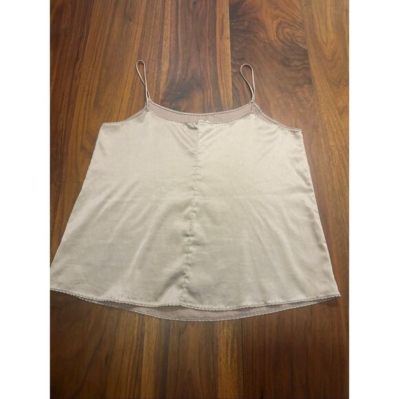 Grade & Gather Women's Dusty Rose Pink Satin Sleeveless Slip Tank Size Small - Picture 6 of 8